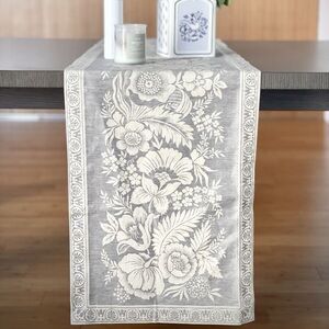 Floral Slate Blue Williams Sonoma Table Runner